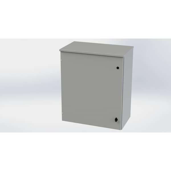 1/4 Turn Knob Latch Electrical Enclosures, 36 in H, 16 in D, 30 in W, NEMA 3R, Galvanized Steel